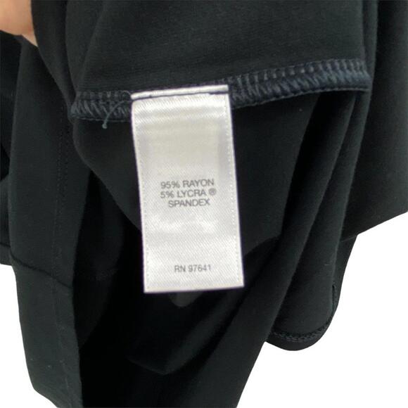 J Jill Wearever Collection Swing Trapeze Dress Size Small Black Short Sleeve - Picture 4 of 7